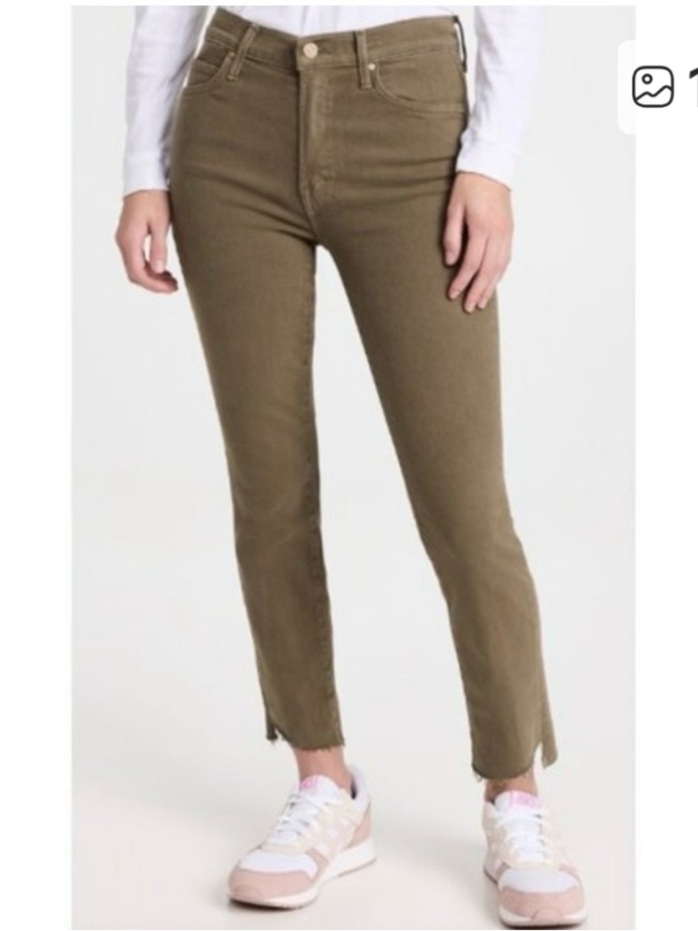 MOTHER Rascal Ankle Fray High-Waisted Straight Jeans Granola Preppy - Picture 3 of 10
